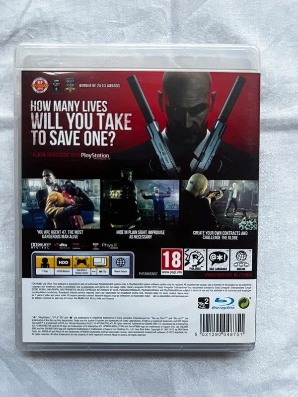 Hitman Absolution (PS3) Sony PlayStation 3, 2012 Complete With Manual VGC