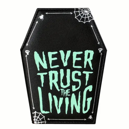 BeetleJuice Never Trust The Living Glow In The Dark Coffin Credit Card Holder