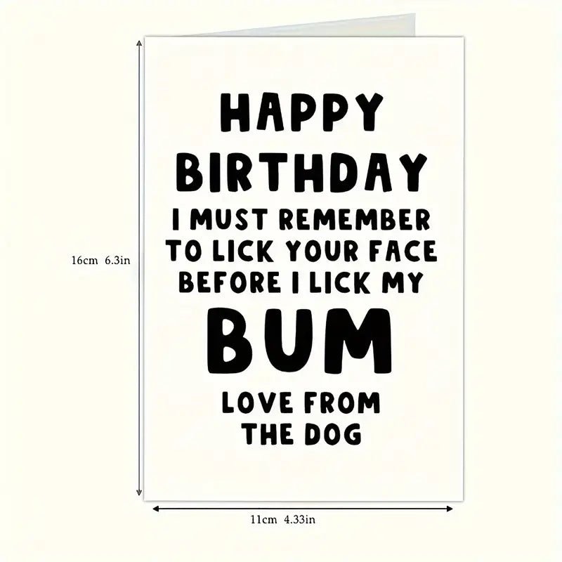 Happy Birthday Wishes From The Dog Greeting Card