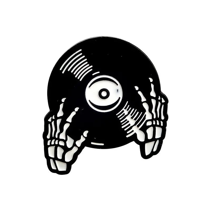 Vintage Vinyl Cassette Dj Enamel Pin Badge