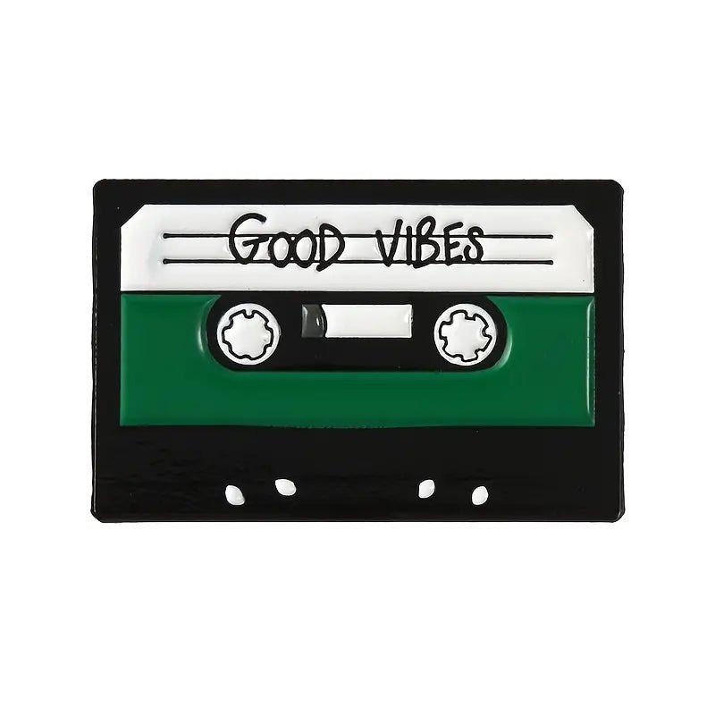 Vintage Vinyl Cassette Dj Enamel Pin Badge
